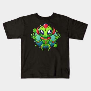 Green aliens Kids T-Shirt